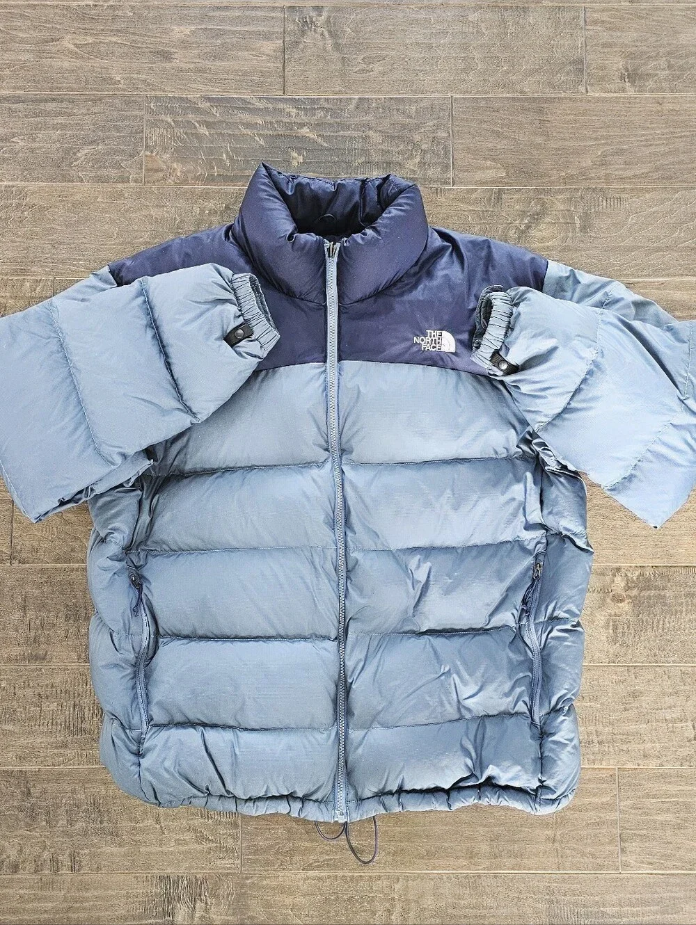 The North Face Two-Tone Blue Goose Down 700 Puffer Jacket Men's XXL